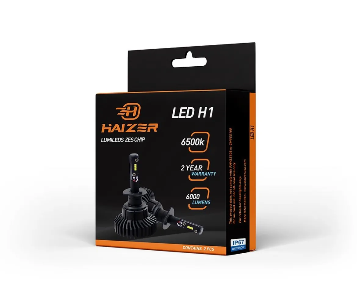 Haizer USA H1 Platinum Series LED Headlight Bulb (HZR2-LED H1)