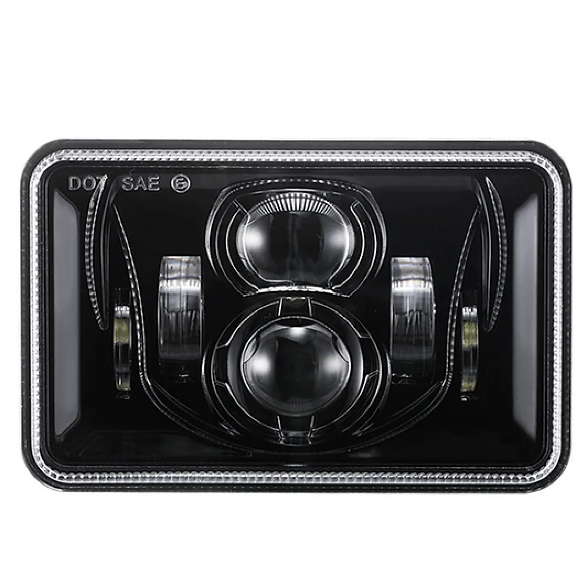 Haizer USA 4”x6” Black Projector LED Headlight (HZR-4686-B)