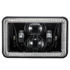 Haizer USA 4”x6” Blck Proj LED Headlight w/DRL&Turn Sig. (HZR-4686D-B)