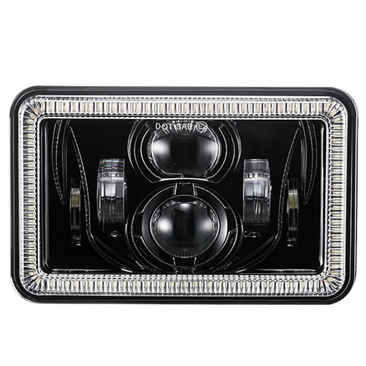 Haizer USA 4”x6” Blck Proj LED Headlight w/DRL&Turn Sig. (HZR-4686D-B)
