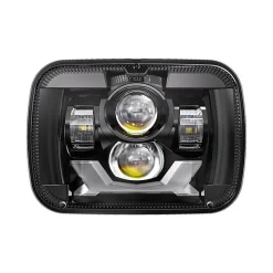 Haizer USA 5"x7" Blk Proj LED Headlight w/DRL & Turn Sign. (HZR-5798B)