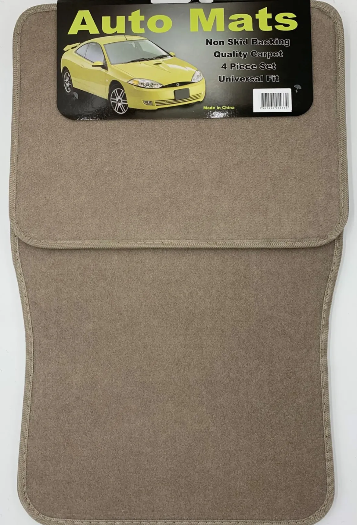 Hi-Tech Signature Plus Carpet Mat Set w/ Heel Tan 4 Pc (9216)