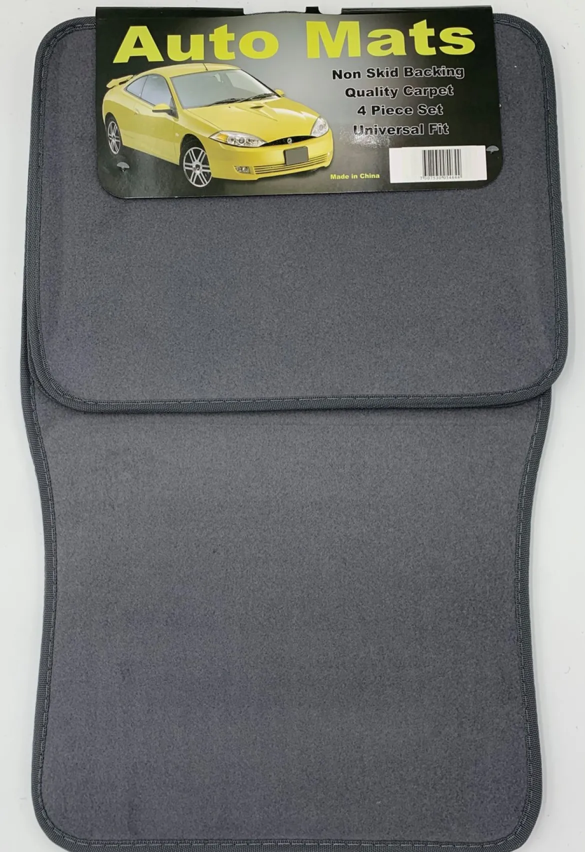Hi-Tech Signature Plus Carpet Mat Set w/ Heel Gray 4 Pc (9221)