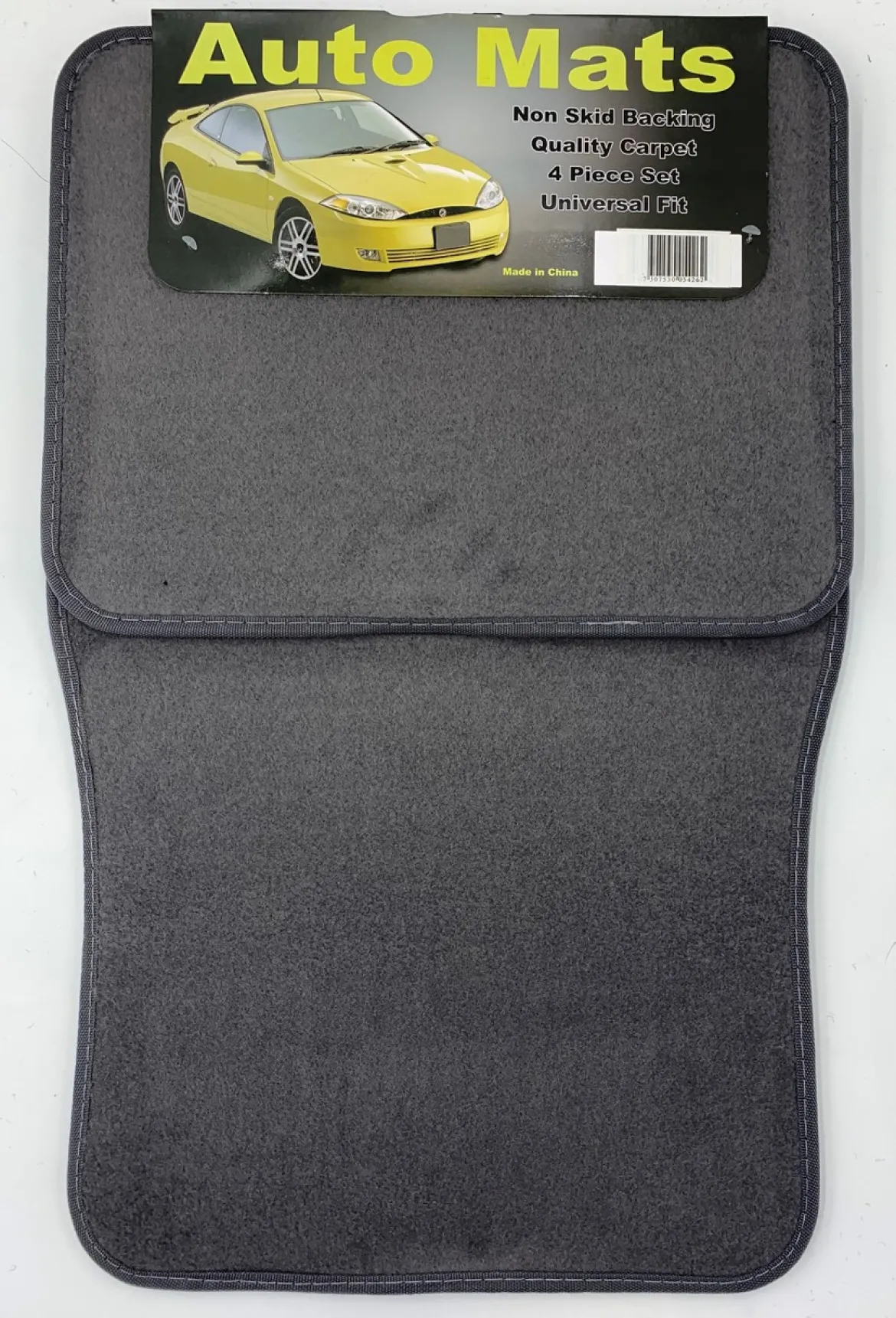 Hi-Tech Signature Plus Carpet Mat Set w/ Heel Charcoal 4 Pc (9203)