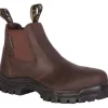 Honeywell 45627-BRN-115 Oiled Brown Nubuck Leather Pull-on 6" Boot, Size 11.5