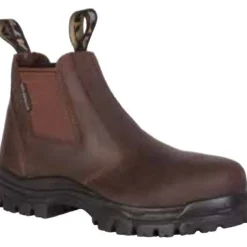 Honeywell 45627-BRN-115 Oiled Brown Nubuck Leather Pull-on 6" Boot, Size 11.5
