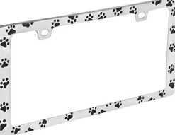 Hopkins Bell Black Paw Print License Plate Frame (22-1-46104-8)