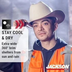 Jackson Safety Western Cowboy Hard Hat - Tan (19502)