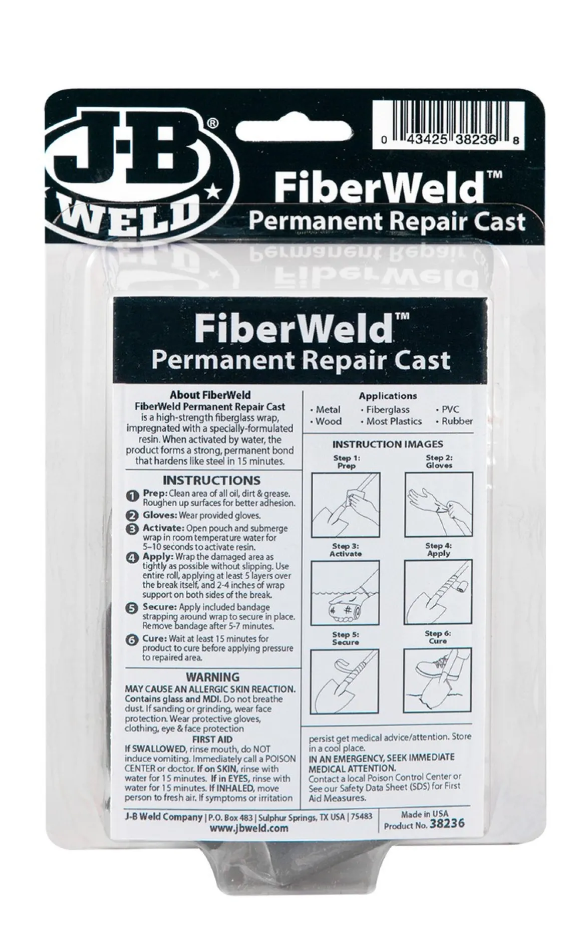JB Weld 38236 2" x 36" FiberGlass Repair Cast
