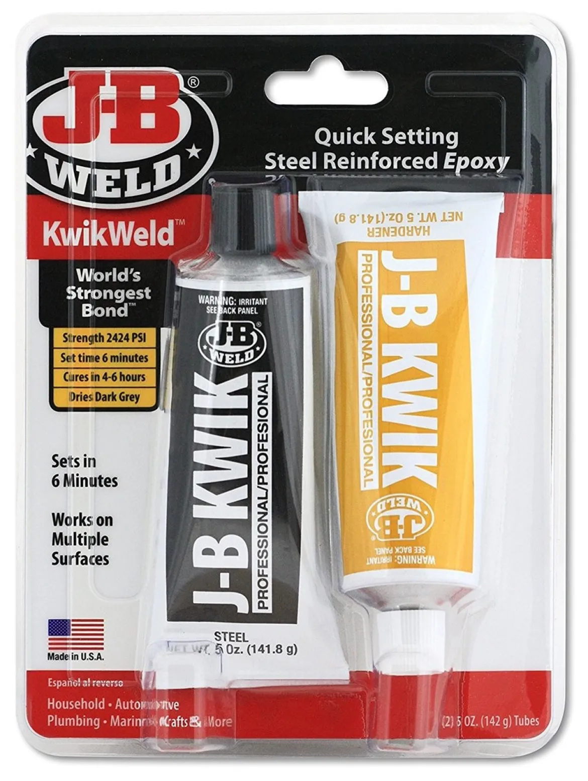 JB Weld 8271 KwikWeld Pro Size (2) 5 Oz Twin Tubes