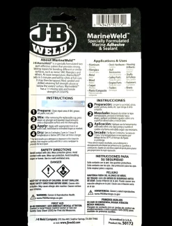 JB Weld 50172 MarineWeld Syringe Bonding Adhesive for Boats, Watercraft & More