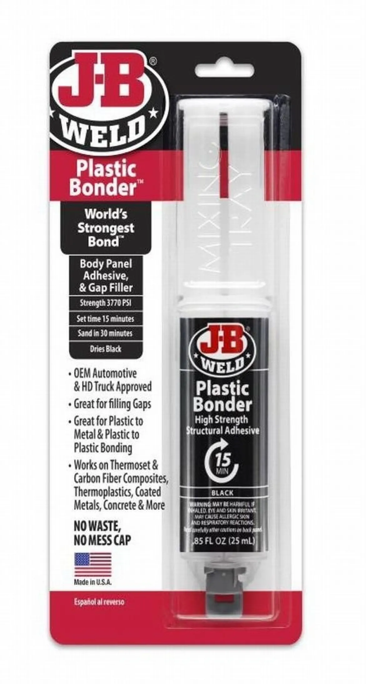 JB Weld 50139 PlasticBonder Black