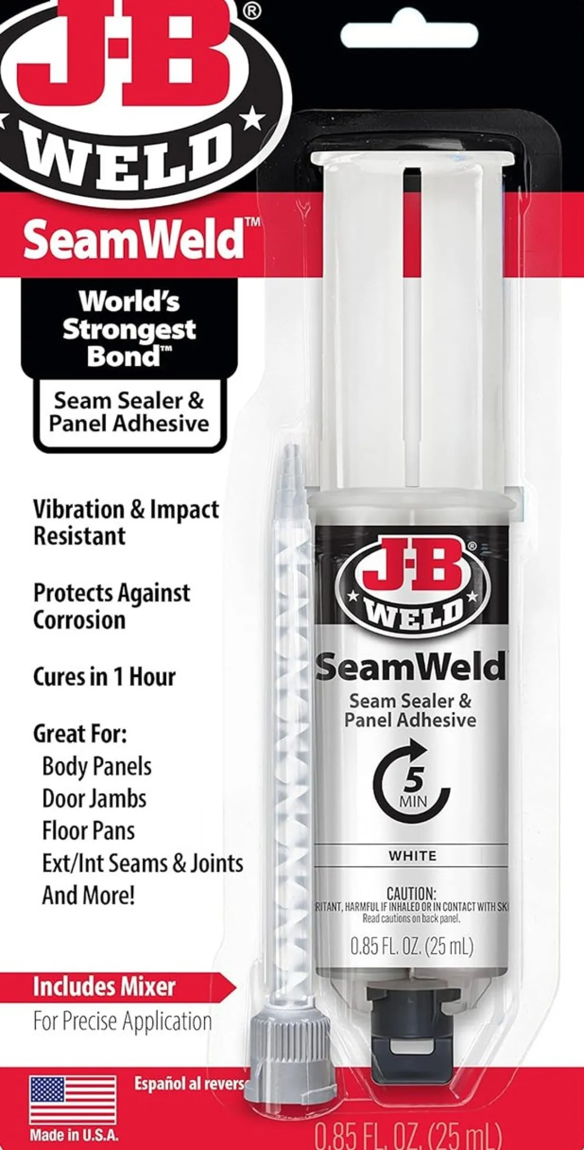 JB Weld Seamweld Syringe - 25Ml, White (50178)