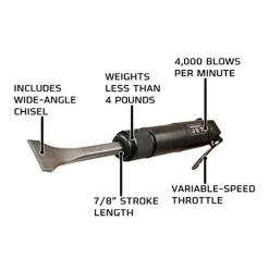 Jet 505820 JAT-820 Pneumatic Flux Chipper