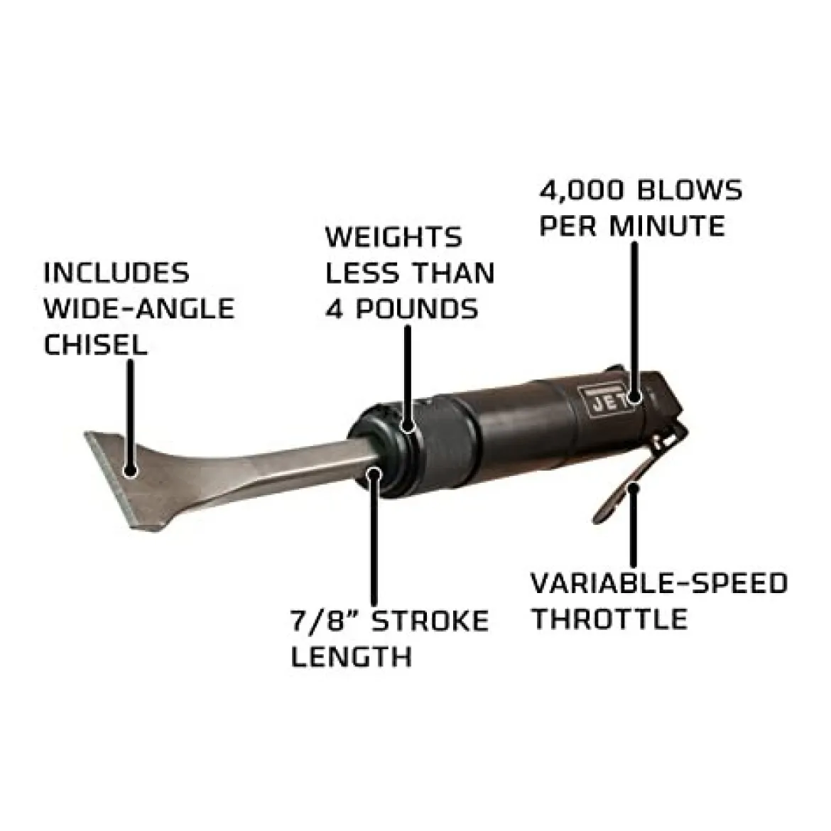 Jet 505820 JAT-820 Pneumatic Flux Chipper