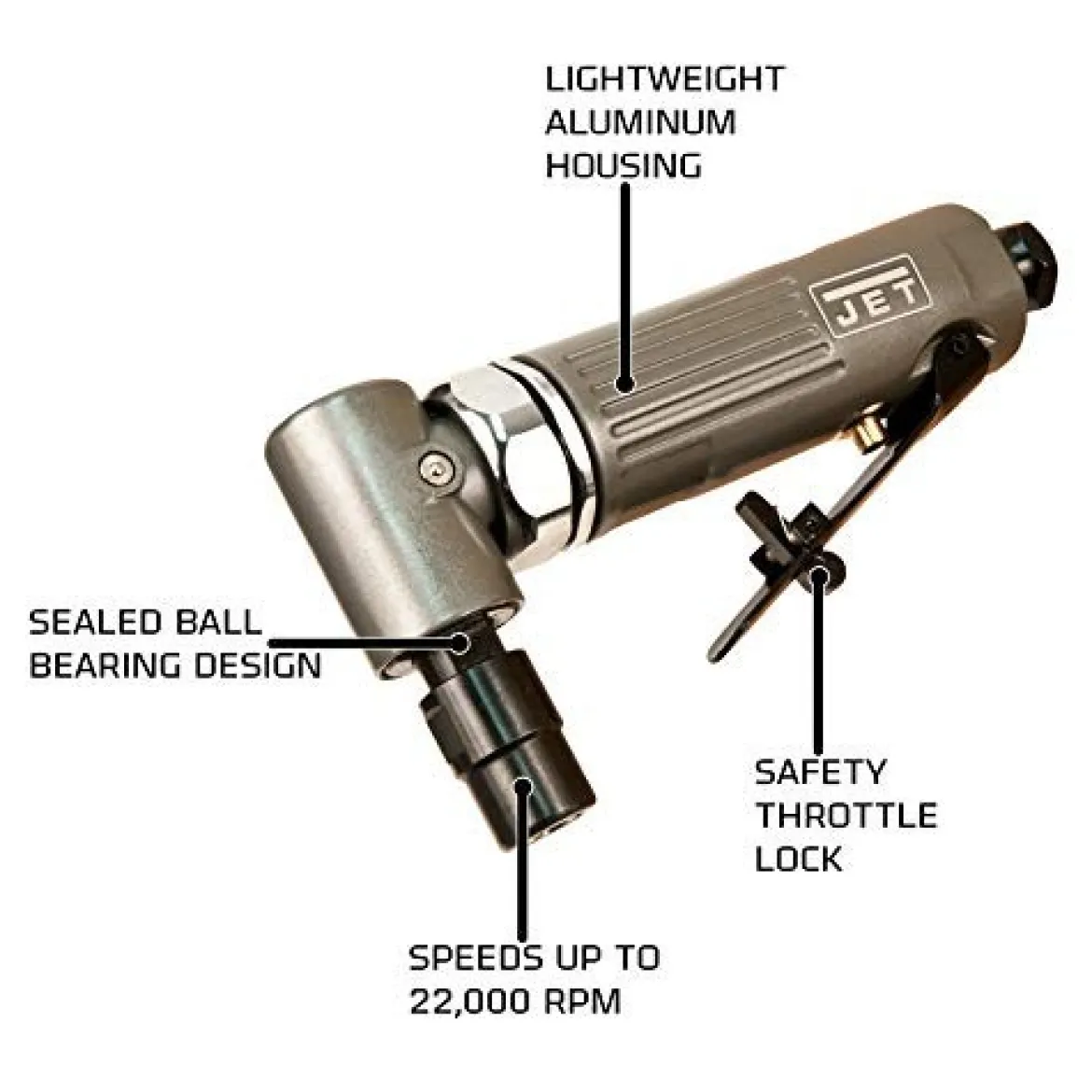 Jet JAT-403 Model 22000 RPM 1/4" Right Angle Die Grinder (505403)