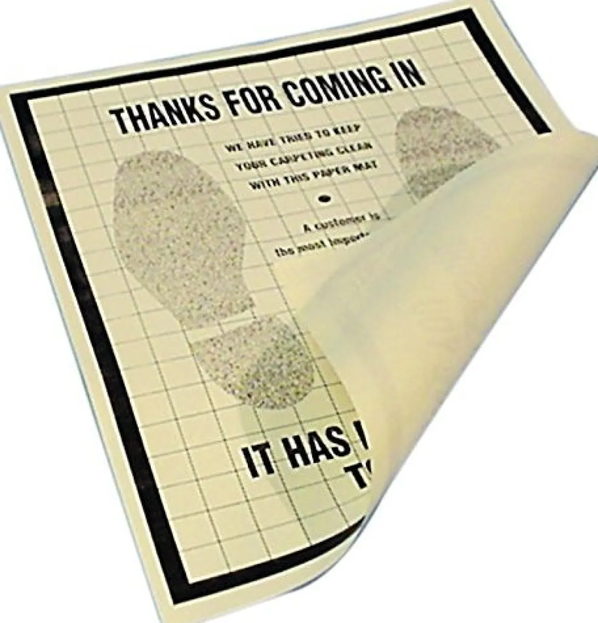 John Dow PFM-500P Poly-Backed Paper Disposable Floor Mat (Box/500)
