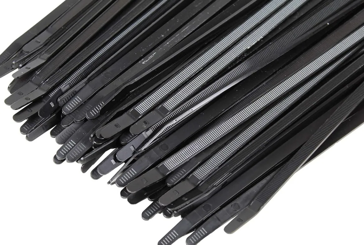 K Tool 14" Black Cable Ties 120 lb Tensile Strength 100-Pack (78145-3)