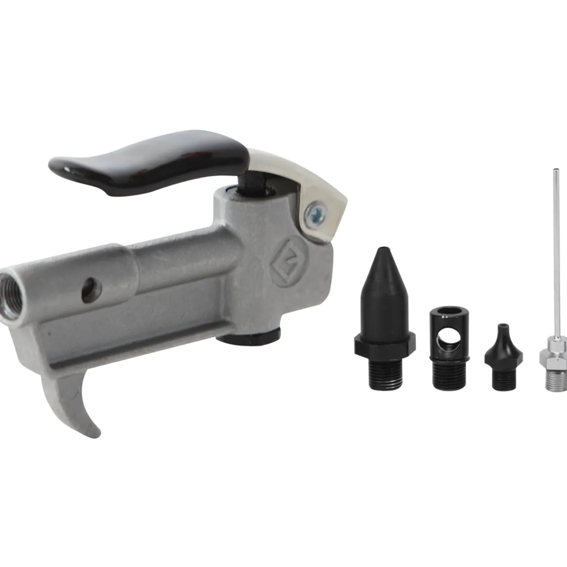 K Tool Air Blow Gun Kit with 4 Interchangeable Tips, Venturi Mechanism, Pistol Handle, 1/4" NPT (F) Inlet Threaded (71015)