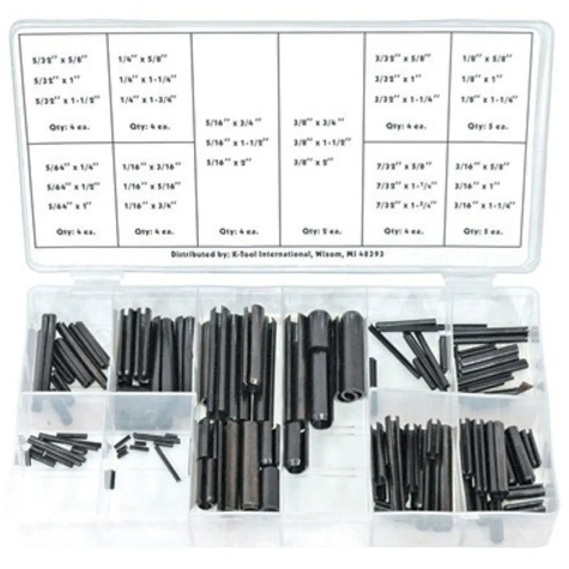 K Tool International Roll Pin Assortment 120 Pc (KTI00093)