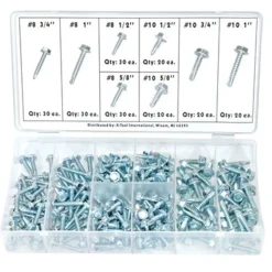 K Tool International Washer & Drill Bit Hex Assortment 200 Pc (KTI00085)