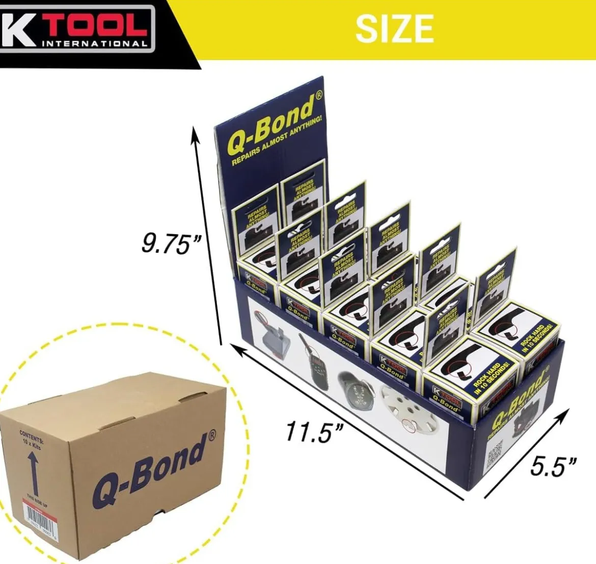 K Tool Q‑Bond Ultra Strong Adhesive Kit, 10‑Pc (90003)