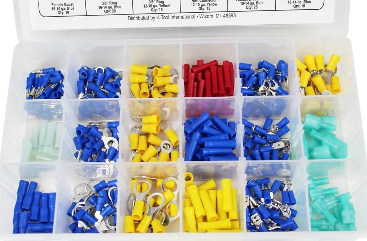 K Tool Wire Terminal Kit 360-Piece PVC Sleeve Assortment (00087)