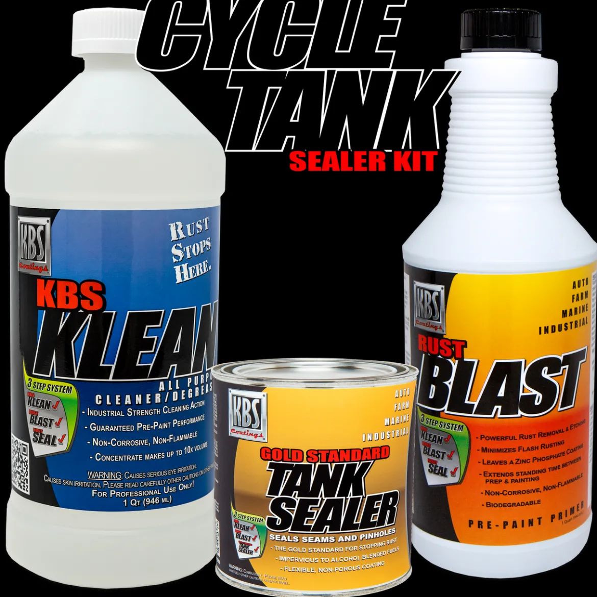 KBS Coatings Cycle Tank Sealer Kit (52000)