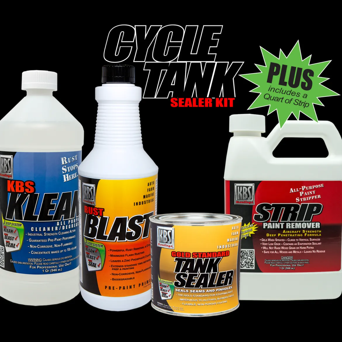KBS Coatings Cycle Tank Sealer PLUS Kit (52005)