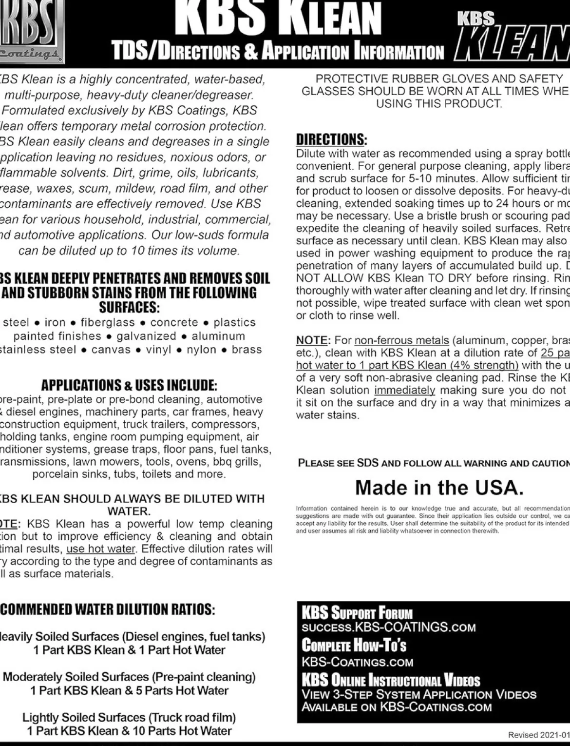 KBS Coatings Kleaner 1 Gallon Water-based Cleaning Solution (2500)