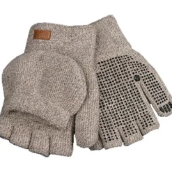 Kinco Alyeska XL Lined Half-Finger Gloves w/Mitt Hood (5210-XL)