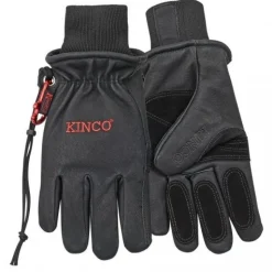 Kinco Lined Large HD Black Grain Pigskin Driver Gloves w/KW (900MAX-L)