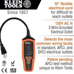 Klein RT310 AFCI /GFCI Outlet Tester