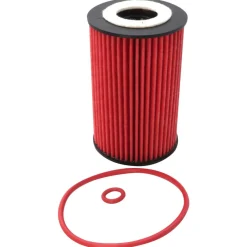 K&N Filters 13C AUDI A6/16C Q2 Oil Filter - Viton Rubber Gasket - Red (KNNHP-7048)