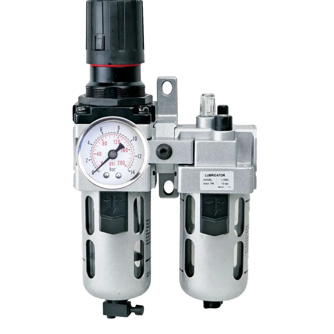 K-Tool Filter Regulator & Lubricator 1/4" NPT 2-Piece (FRCLM159334-S-WG)