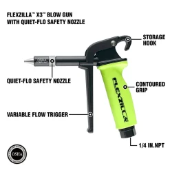 Legacy AG1102FZ Flexzilla Blow Gun With Quiet-Flo Safety Nozzle