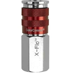Legacy Manufacturing A73416D Flexzilla - X-Flo Red Industrial Coupler 1/4 Fnpt