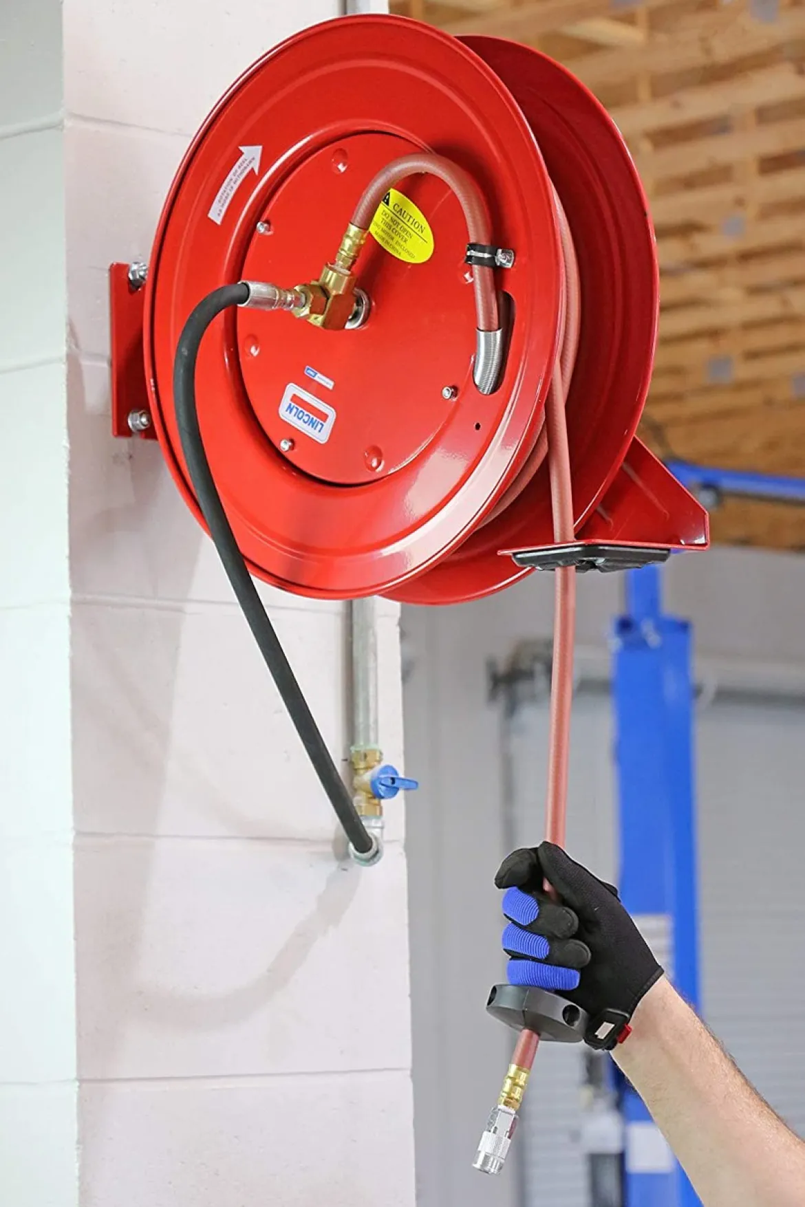Lincoln Industrial 83754 Retractable Air Hose Reel 50' x 1/2"