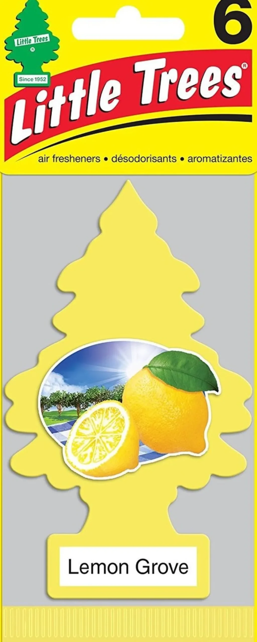 Little Trees Air Fresheners 6-Pack Lemon Grove