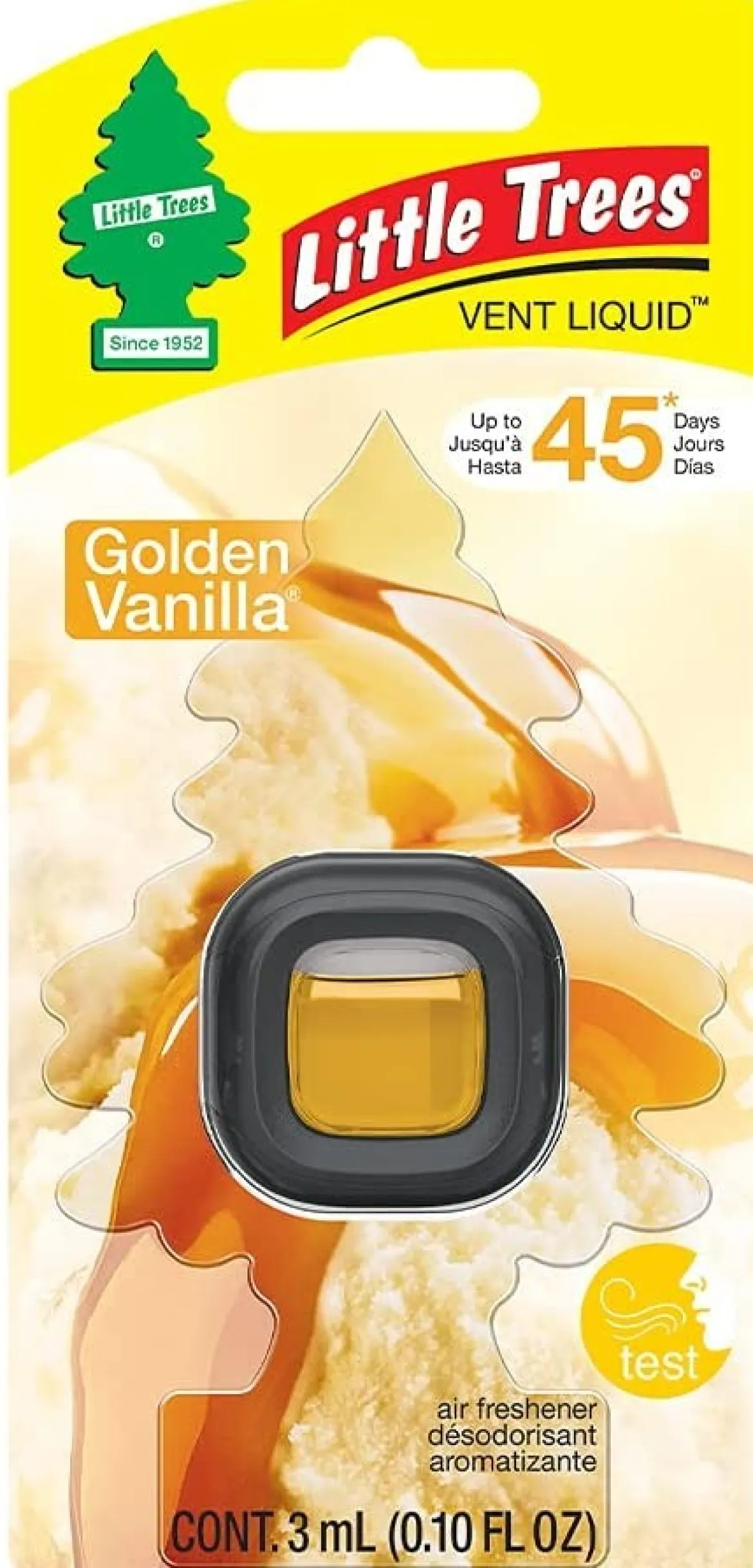 Little Trees CTK-52632-24 Air Car Freshener Vent Liquid Golden Vanilla, 4-Pack