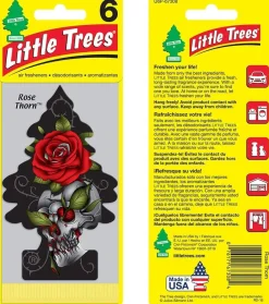 Little Trees U6P-67308 Air Car Freshener Traditional Rose Thorn, 6-Pack