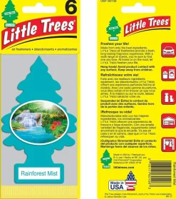 Little Trees U6P-60106 Air Car Freshener Traditional Rainforest Mist, 6-Pack