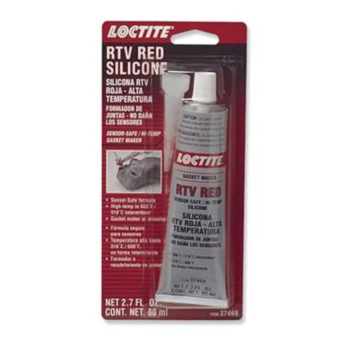 Loctite 80 ml High Temperature RTV Red Silicone (37469)