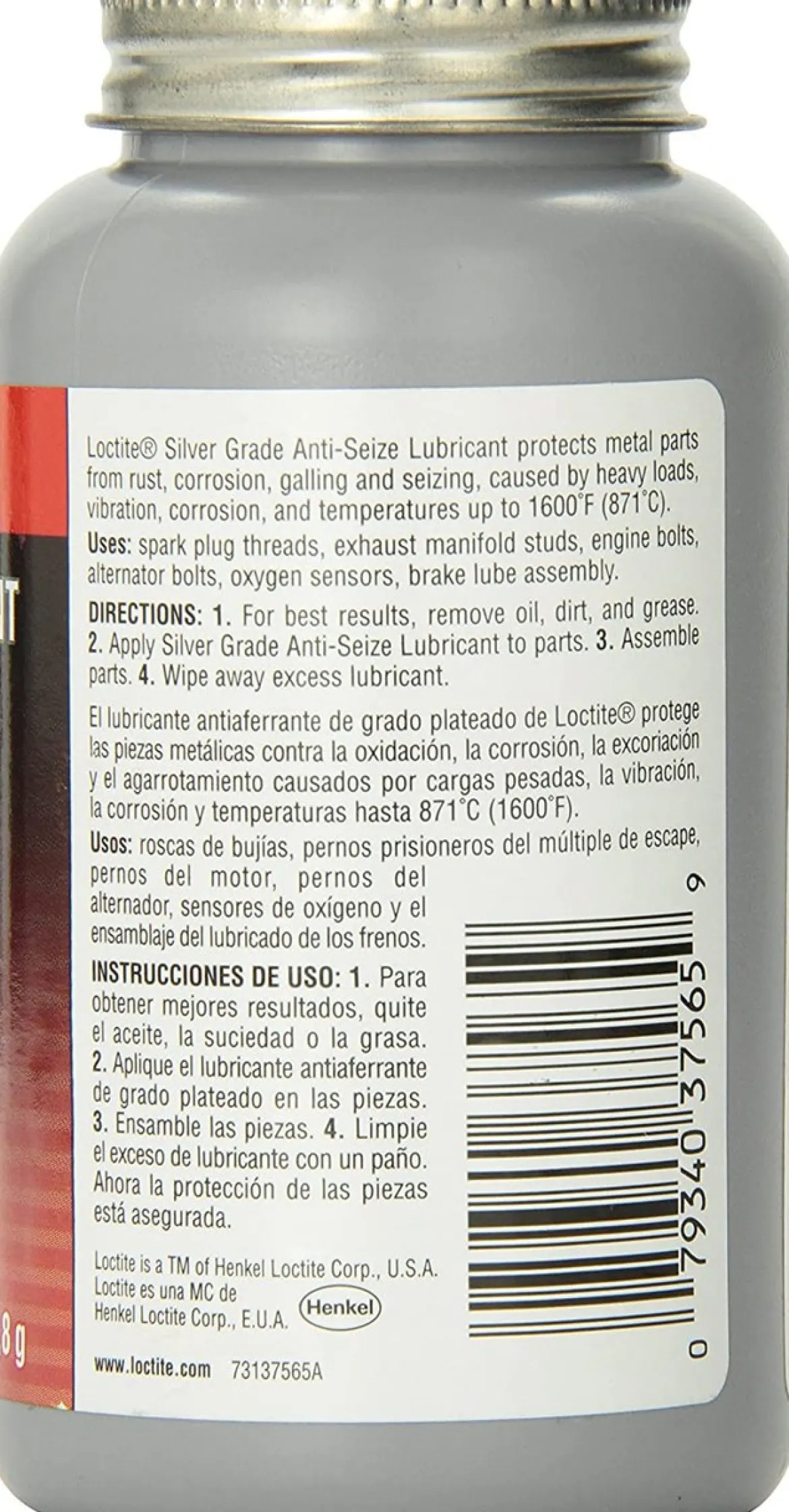 Loctite 8 oz. Silver Anti-Seize Lubricant (37565)