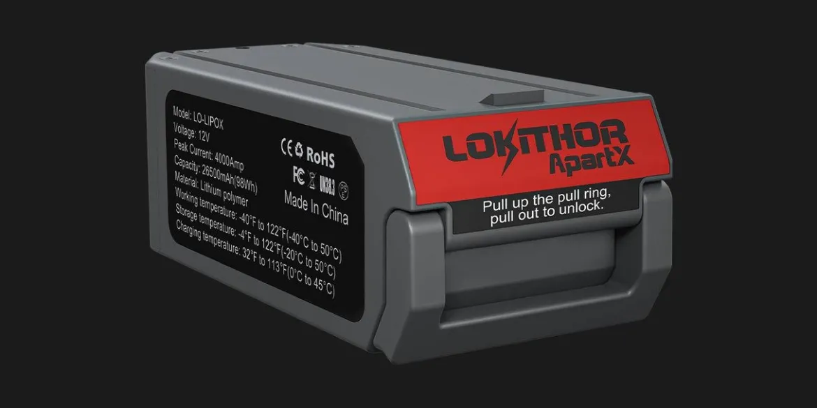 Lokithor 12V 4000 Amp Jump Starter Battery for ApartX (LO-LIPOX)