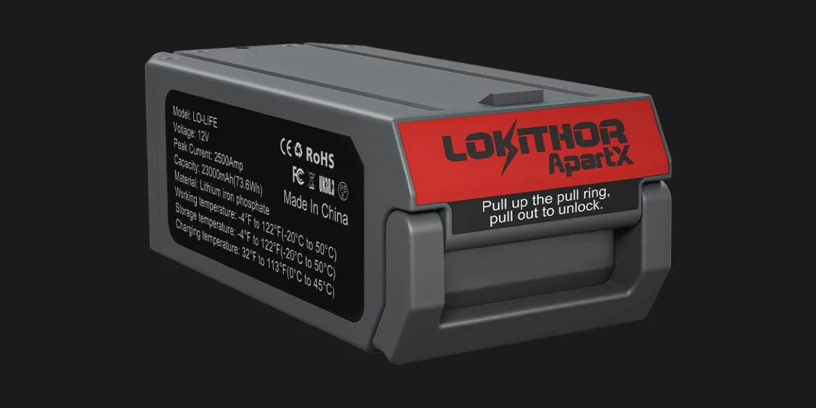 Lokithor 12V 2500 Amp Jump Starter Battery for ApartX (LO-LIFE)