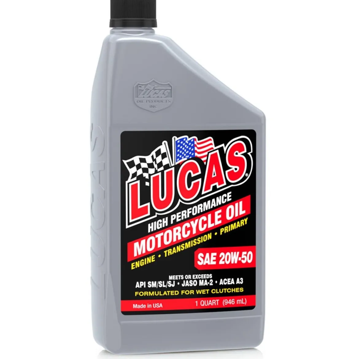 Lucas Oil 10700 SAE 20W-50 Motorcycle Oil - Gray - 1 Qt.