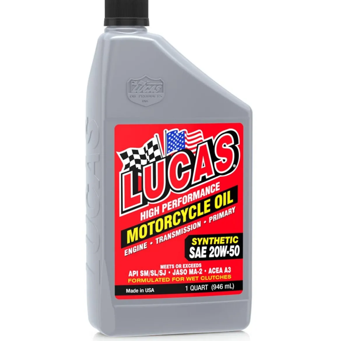 Lucas Oil 10702 SAE 20W-50 Synthetic Motorcycle Oil - 1 Qt.