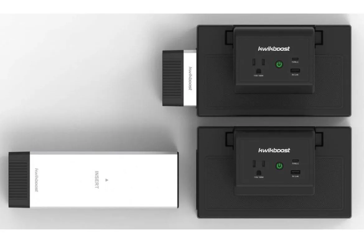 Luxor Workspaces Edgepower 3-Battery Kit: Clamp-On Charger, Pro (KBEP-3B3C3)