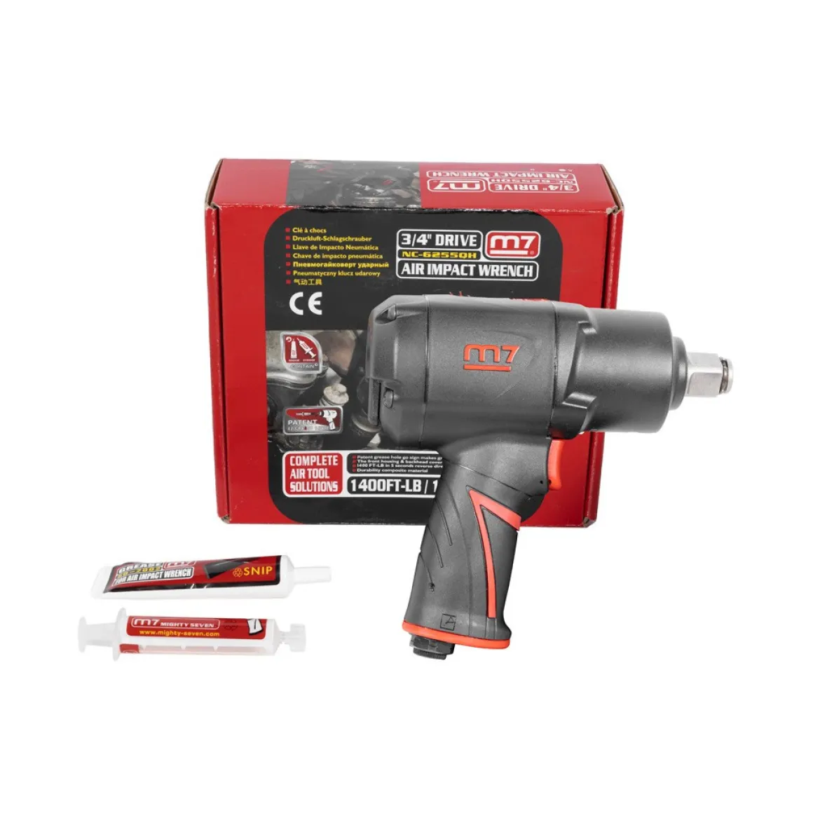 M7 3/4" Air Impact Wrench With Ez Grease Anvil And Pistol Grip (NC-6255QH)